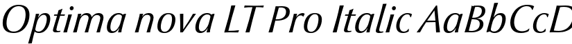 Optima nova LT Pro Italic font