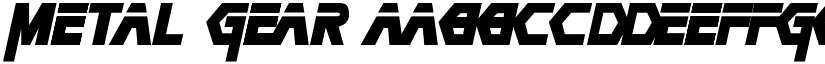 Metal Gear font