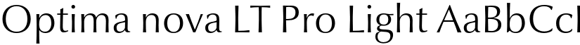 Optima nova LT Pro Light font