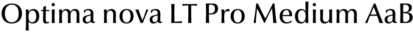Optima nova LT Pro Medium font