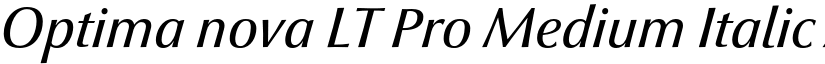 Optima nova LT Pro Medium Italic font