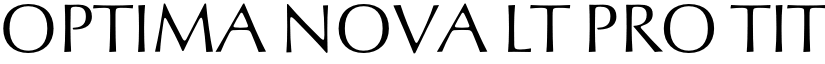 Optima nova LT Pro Titling Initials font