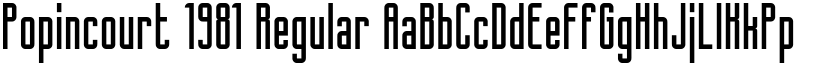 Popincourt 1981 Regular font