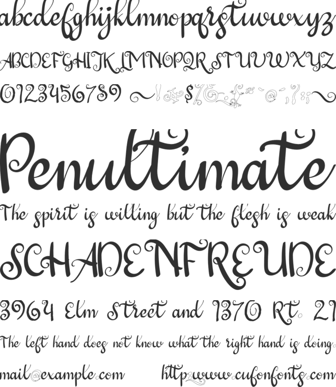Geckotail font preview