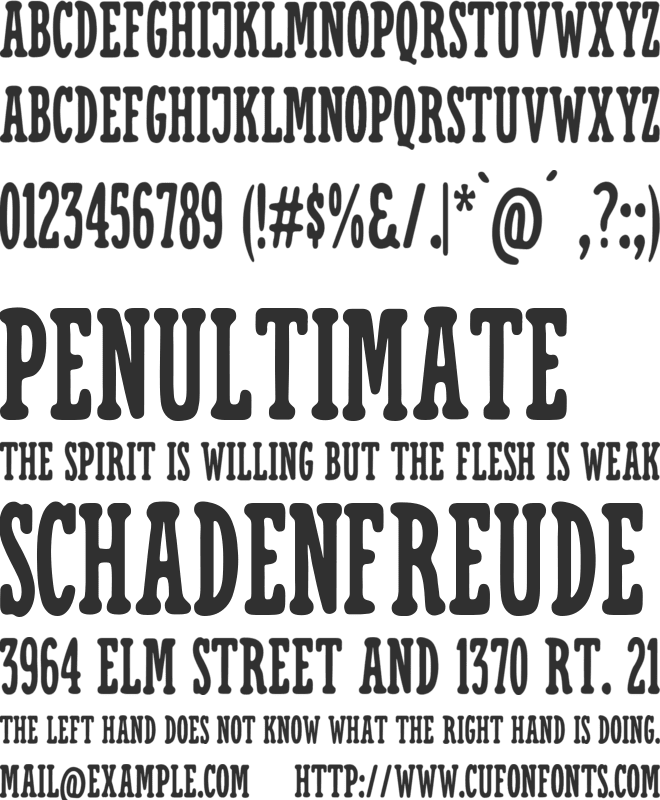 Cronies font preview
