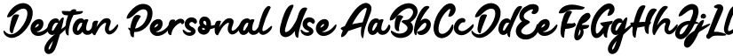Degtan Personal Use font