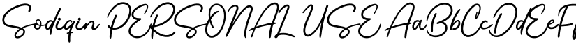 Sodiqin PERSONAL USE font