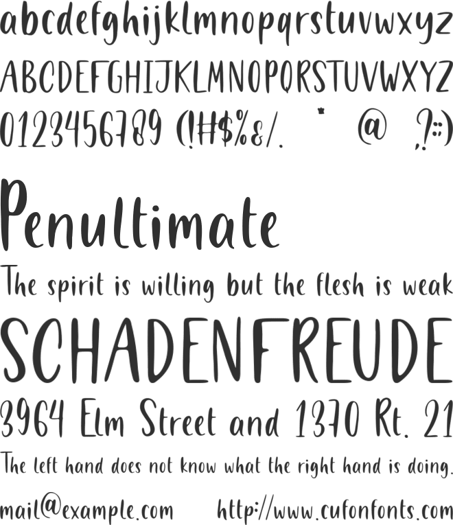 Milkhouse font preview