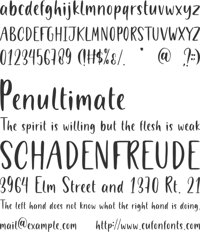 Milkhouse font preview
