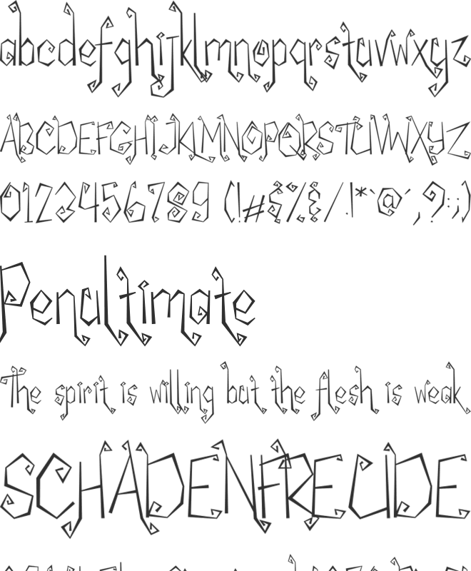 My Witcher font preview
