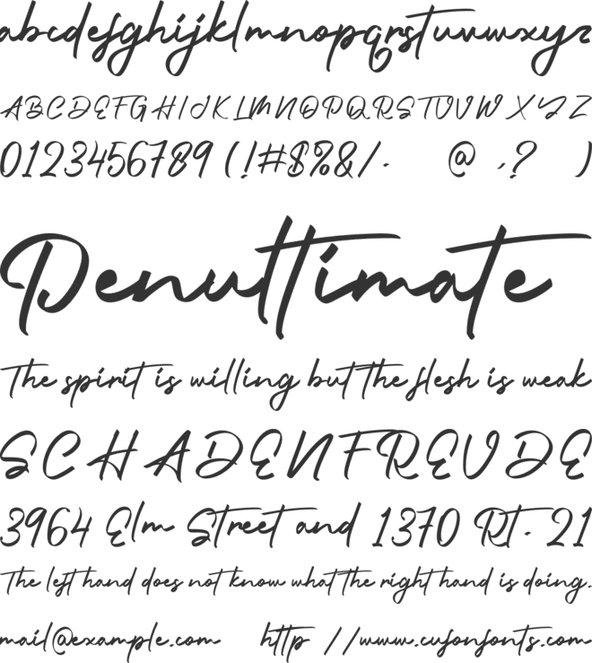 Brinattan font preview