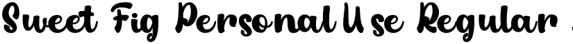 Sweet Fig Personal Use Regular font