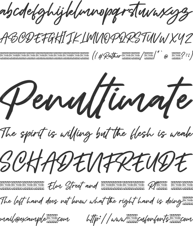 Rather Personal Use font preview