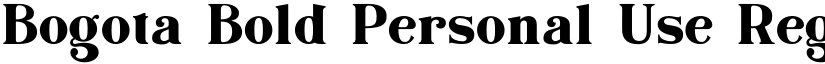 Bogota Bold Personal Use Regular font