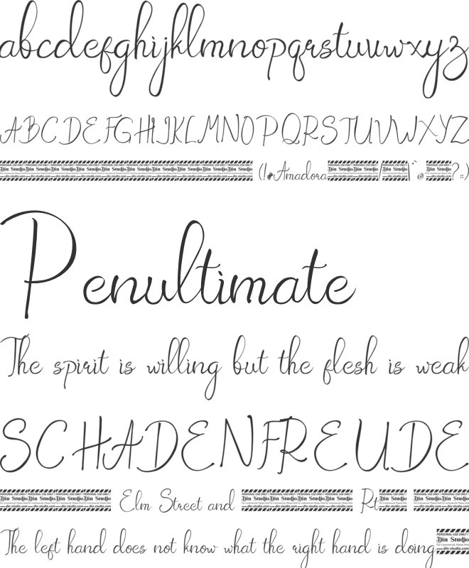 Amadora font preview