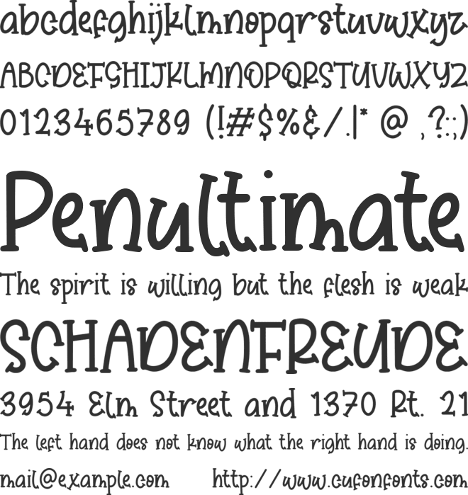 Sticky Candy font preview