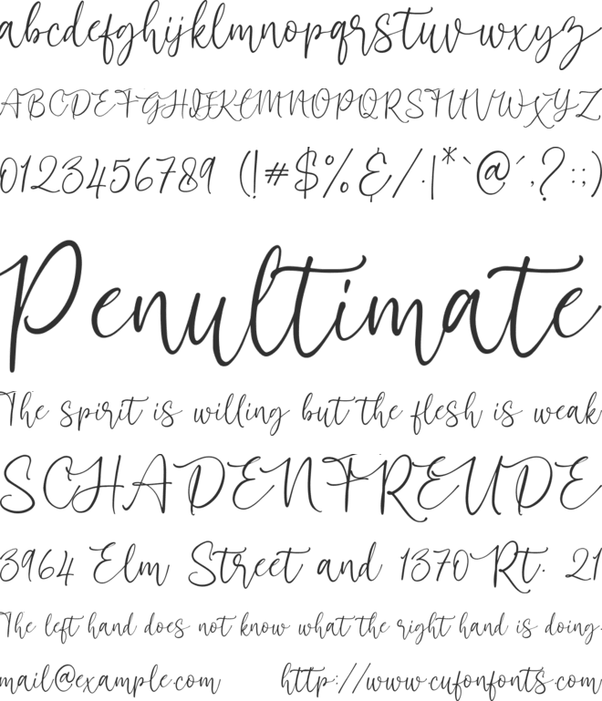 Sechillia Ruster font preview