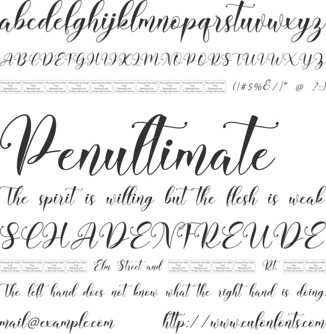 Belaris font preview