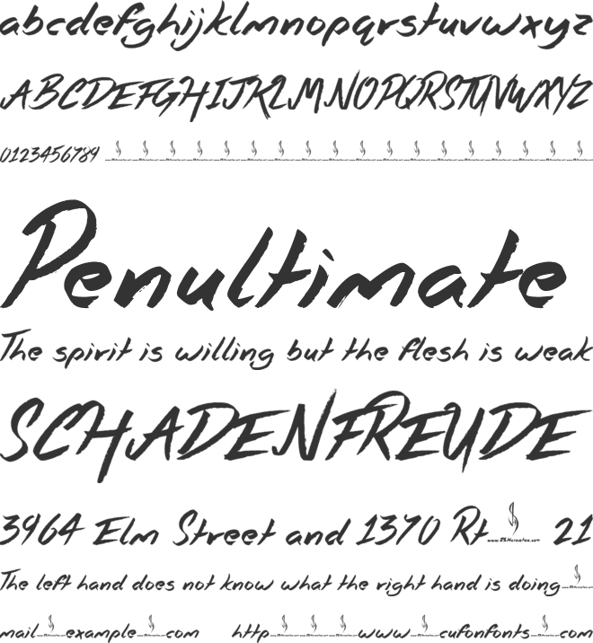 Kamikaze Warfare font preview