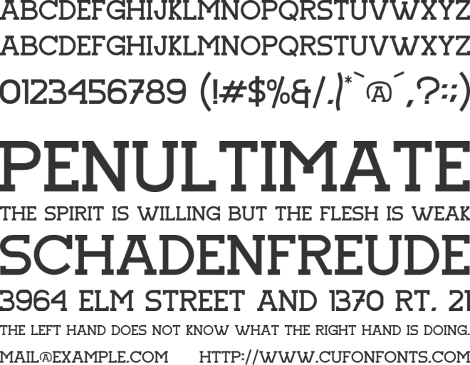 Arbinova font preview