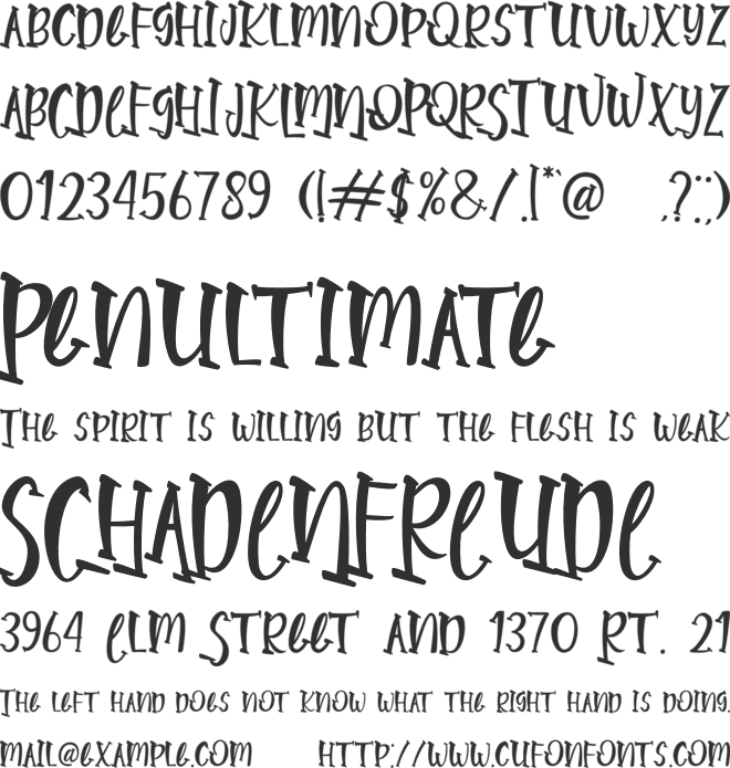 Parallel Night font preview