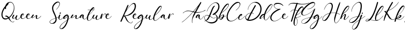 Queen Signature Regular font