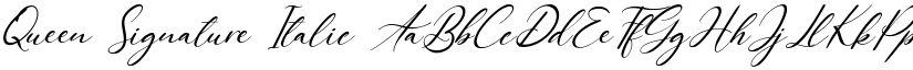 Queen Signature Italic font