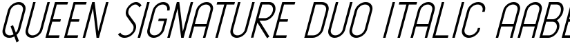 Queen Signature Duo Italic font