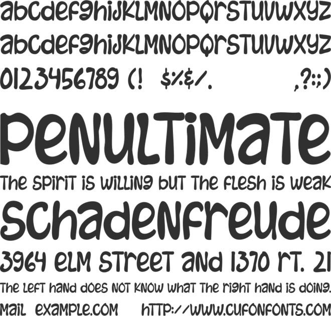 Keep Snowing font preview