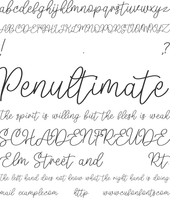 Mellyna font preview