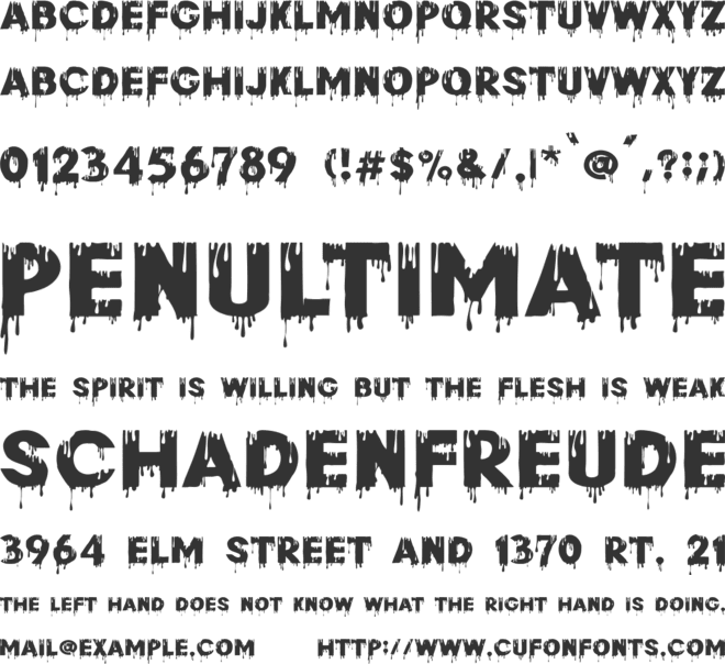 Paint Drops font preview