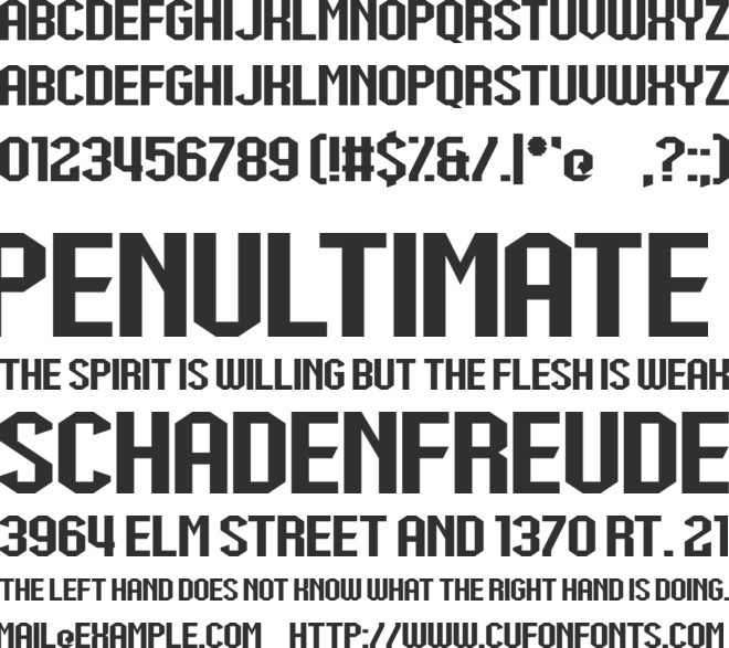 Shock Mint Fund font preview