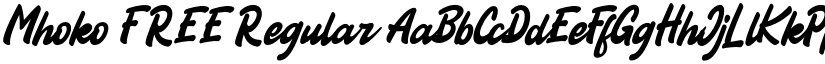 Mhoko FREE Regular font