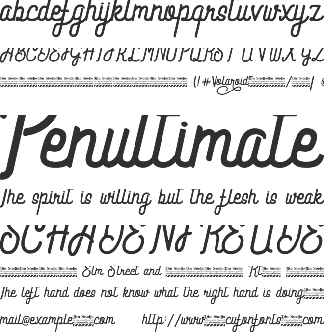 Volaroid font preview