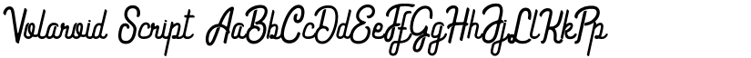 Volaroid Script font