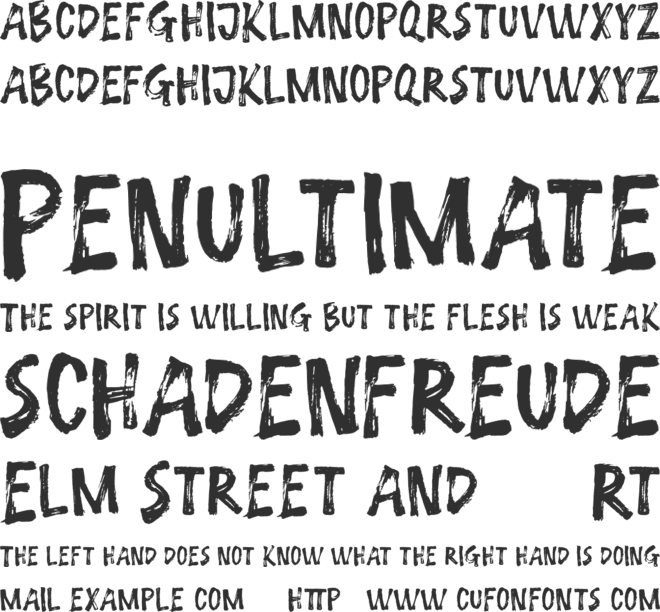 GHOST WALKER FREE font preview
