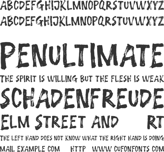 GHOST WALKER FREE font preview