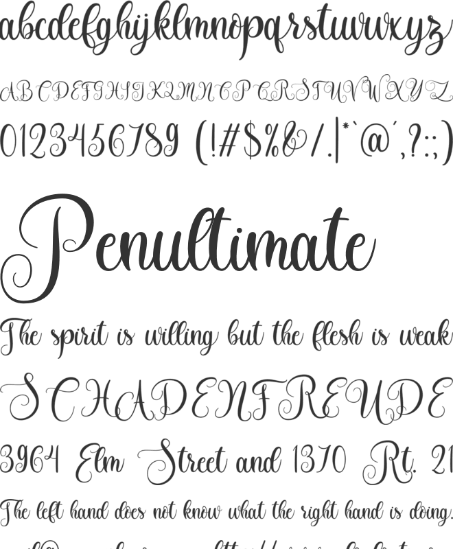 Jacyking font preview