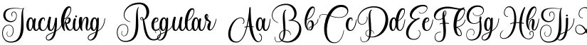 Jacyking Regular font