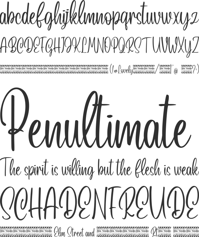 Lovely Personal Use font preview