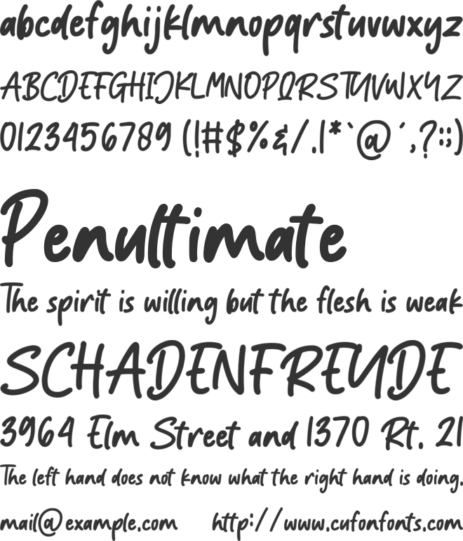 VanillaBaked font preview