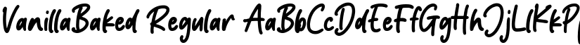 VanillaBaked Regular font