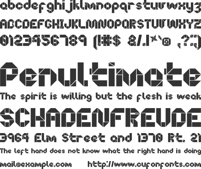 Origami Making font preview