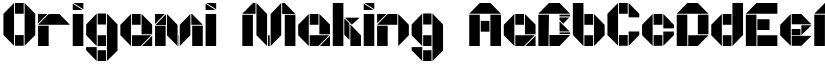 Origami Making font