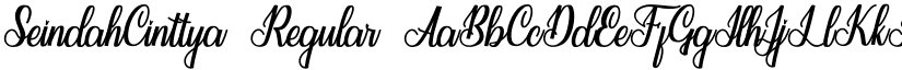 SeindahCinttya Regular font