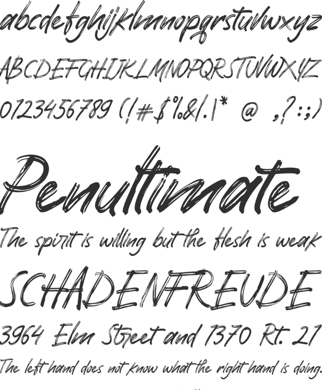 Pomthinq font preview