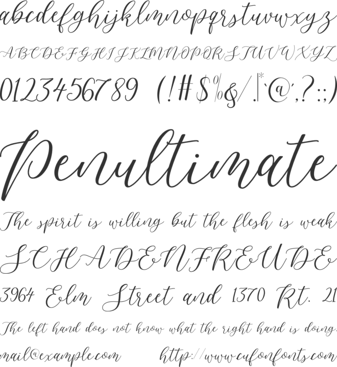 Pelana font preview