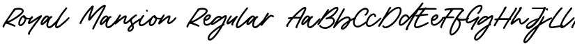 Royal Mansion Regular font