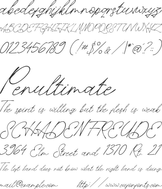 Rosanthie font preview