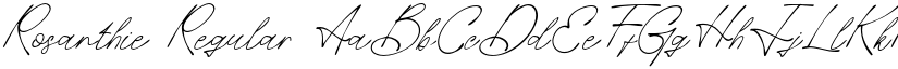 Rosanthie Regular font